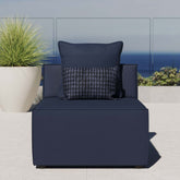 Saybrook Outdoor Patio Upholstered Sectional Sofa Armless Chair Modway Model: eei-4209